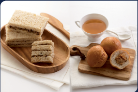 แซนด์วิชเห็ดหอม / ขนมปังไส้เห็ด (เลือก 1 อย่าง)